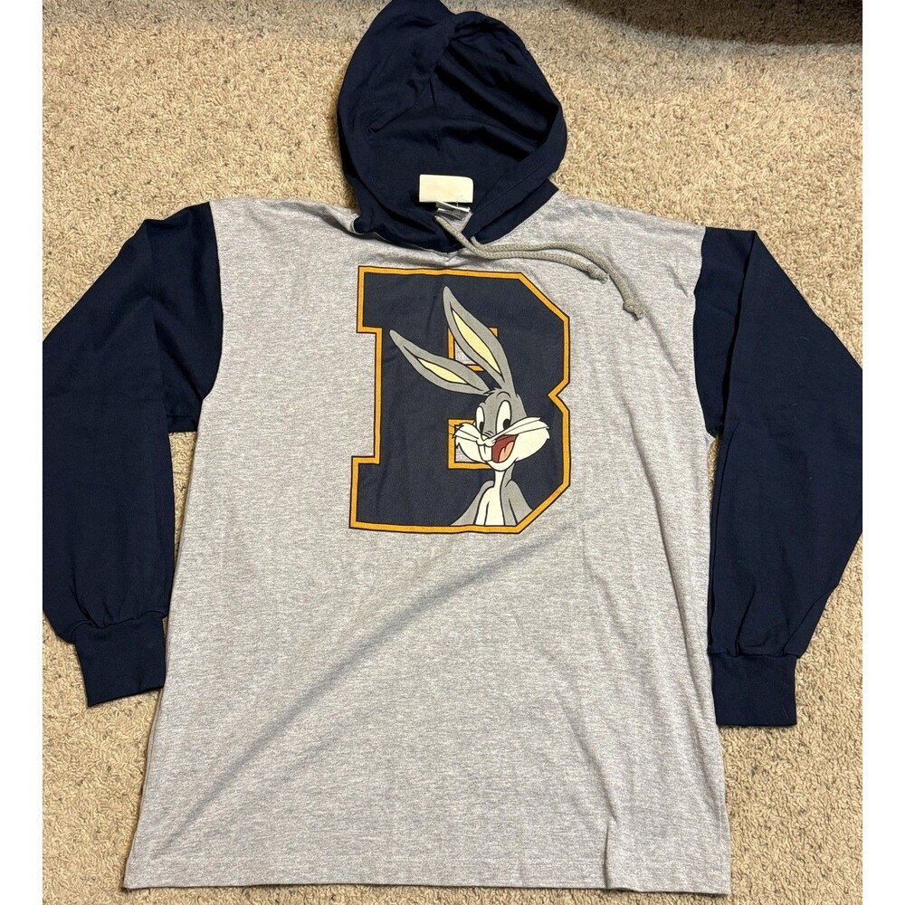 Vintage Acme Clothing Warner Bros Studio 1991 Hoodie BUGS BUNNY Size Medium NWT